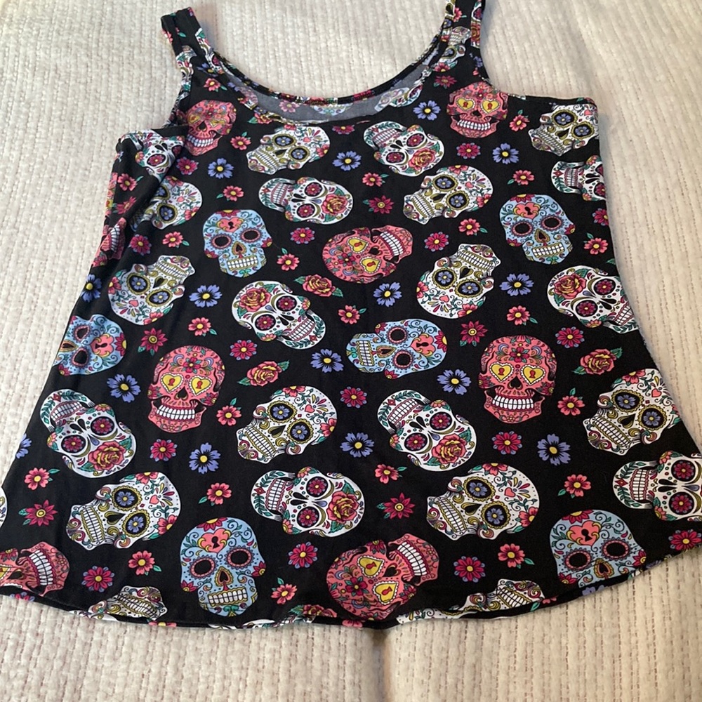 No Boundaries tank top sugar skull print size XXXL
